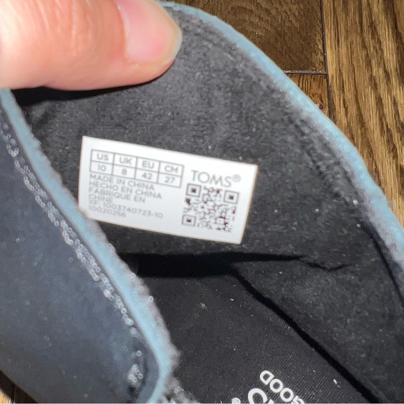 TOMS Black Heeled Ankle Boots size 10 - Picture 6 of 8